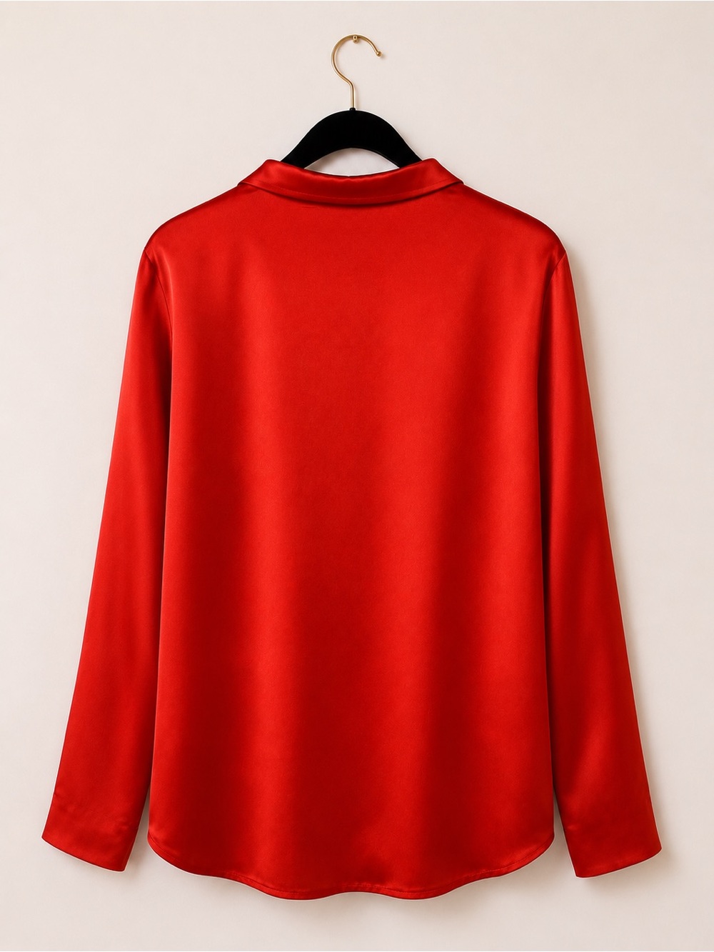 NWOT Lanvin Paris Eté 2009 100% Silk Blouse Red FR 42 US 10 Made in France - Picture 4 of 6